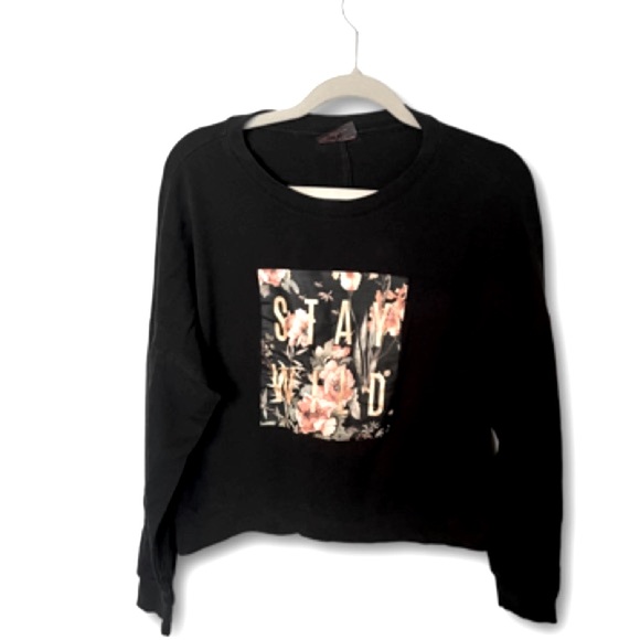 Betsey Johnson Stay Wild Fleece Sweatshirt - Picture 2 of 3